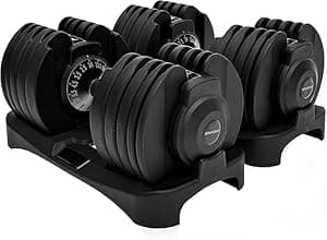Haltères réglables 24 kg, changement rapide Smart-Click