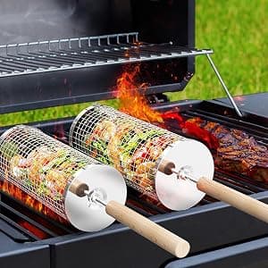 Panier barbecue rotatif inox
